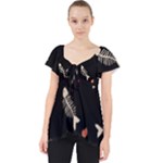 Pattern Design Seamless Fishbone Lace Front Dolly Top