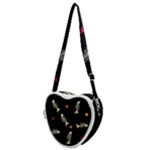 Pattern Design Seamless Fishbone Heart Shoulder Bag