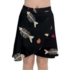 Chiffon Wrap Front Skirt 