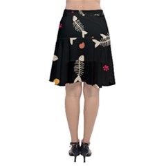 Chiffon Wrap Front Skirt 