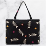 Pattern Design Seamless Fishbone Zipper Medium Tote Bag