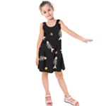 Pattern Design Seamless Fishbone Kids  Sleeveless Dress