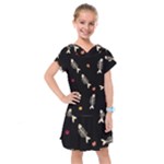 Pattern Design Seamless Fishbone Kids  Drop Waist Dress