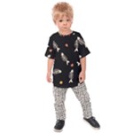 Pattern Design Seamless Fishbone Kids  Raglan T-Shirt
