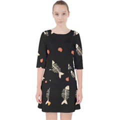 Quarter Sleeve Pocket Dress 