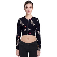 Long Sleeve Zip Up Bomber Jacket 