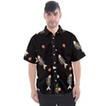 Pattern Design Seamless Fishbone Men s Short Sleeve Shirt