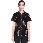 Pattern Design Seamless Fishbone Women s Short Sleeve Shirt