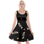 Pattern Design Seamless Fishbone Reversible Velvet Sleeveless Dress
