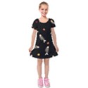 Kids  Short Sleeve Velvet Dress 
