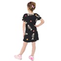 Kids  Short Sleeve Velvet Dress 