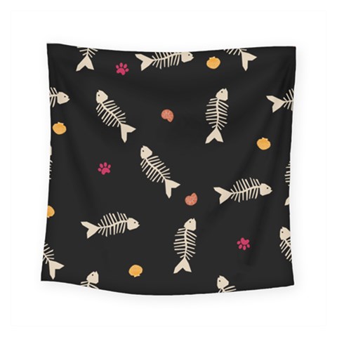 Pattern Design Seamless Fishbone Square Tapestry (Small) from ArtsNow.com