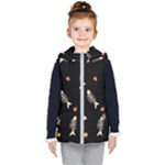 Pattern Design Seamless Fishbone Kids  Hooded Puffer Vest