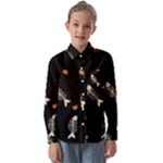 Pattern Design Seamless Fishbone Kids  Long Sleeve Shirt