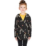 Pattern Design Seamless Fishbone Kids  Double Breasted Button Coat