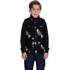 Pattern Design Seamless Fishbone Kid s Button Up Puffer Vest from ArtsNow.com