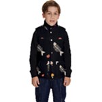 Pattern Design Seamless Fishbone Kid s Button Up Puffer Vest