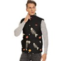 Men s High Neck Button Up Puffer Vest 