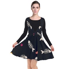 Plunge Pinafore Dress 