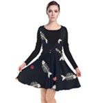 Pattern Design Seamless Fishbone Plunge Pinafore Dress
