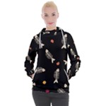 Pattern Design Seamless Fishbone Women s Hooded Pullover