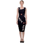 Pattern Design Seamless Fishbone Sleeveless Pencil Dress