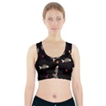 Pattern Design Seamless Fishbone Sports Bra With Pocket
