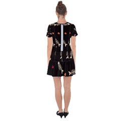 Drop Hem Mini Chiffon Dress 