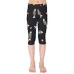 Pattern Design Seamless Fishbone Kids  Capri Leggings 