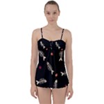 Pattern Design Seamless Fishbone Babydoll Tankini Set