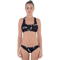 Pattern Design Seamless Fishbone Cross Back Hipster Bikini Set from ArtsNow.com