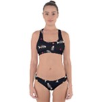 Pattern Design Seamless Fishbone Cross Back Hipster Bikini Set