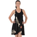 Pattern Design Seamless Fishbone Show Some Back Chiffon Dress