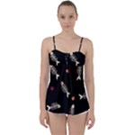 Pattern Design Seamless Fishbone Babydoll Tankini Top