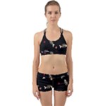 Pattern Design Seamless Fishbone Back Web Gym Set