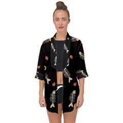 Open Front Chiffon Kimono 