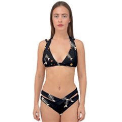 Double Strap Halter Bikini Set 