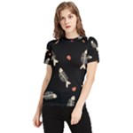 Pattern Design Seamless Fishbone Women s Short Sleeve Rash Guard