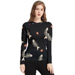 Pattern Design Seamless Fishbone Women s Long Sleeve Rash Guard