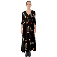 Button Up Boho Maxi Dress 