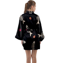 Long Sleeve Satin Kimono 