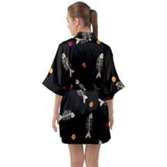 Half Sleeve Satin Kimono  