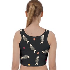Velvet Racer Back Crop Top 