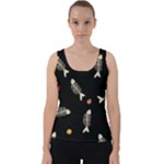 Pattern Design Seamless Fishbone Velvet Tank Top