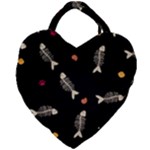Pattern Design Seamless Fishbone Giant Heart Shaped Tote
