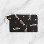 Pattern Design Seamless Fishbone Canvas Cosmetic Bag (Small)