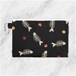 Pattern Design Seamless Fishbone Canvas Cosmetic Bag (Large)