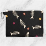 Pattern Design Seamless Fishbone Canvas Cosmetic Bag (XL)