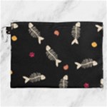 Pattern Design Seamless Fishbone Canvas Cosmetic Bag (XXL)
