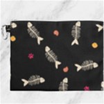 Pattern Design Seamless Fishbone Canvas Cosmetic Bag (XXXL)